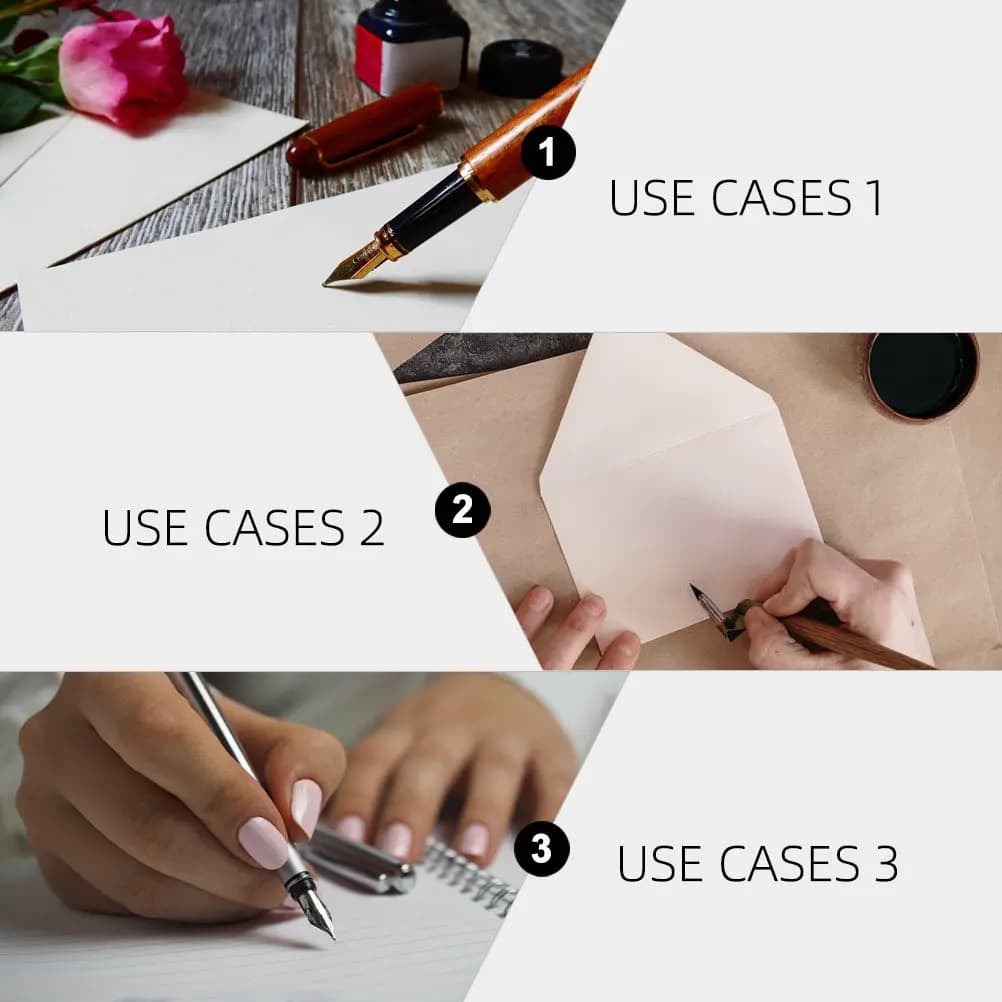 1Set Elegant Dip Pen Set Creative Calligraphy Pens Set for Signature Writing Art Drawing Students Ink Flow Control