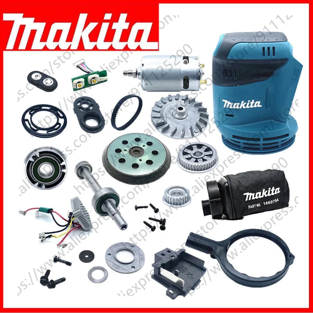Makita DBO180 Motor Housing Controller Switch Gear Belt Integrator Fan per DBO180Z 125MM CRDLS RNDM ORBIT SANDER accessori