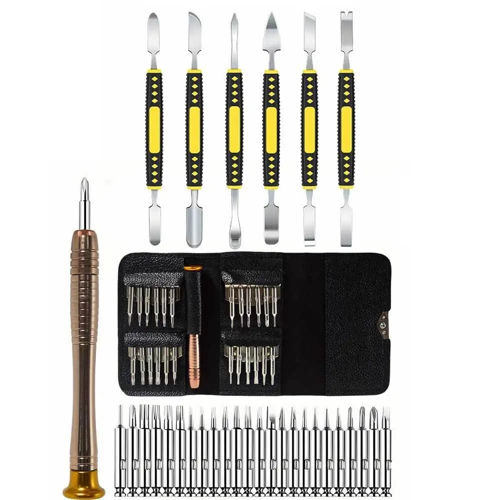 25-in-1 Precision Screwdriver Set, Portable High-Quality Tool for Mobile & Electronics Repair; Plus 6pcs Metal Pry Tool Kit for Phone, Tablet & Watch Disassembly. Perfect for Screen Replacement, Internal Cleaning & Precise DIY Maintenance.