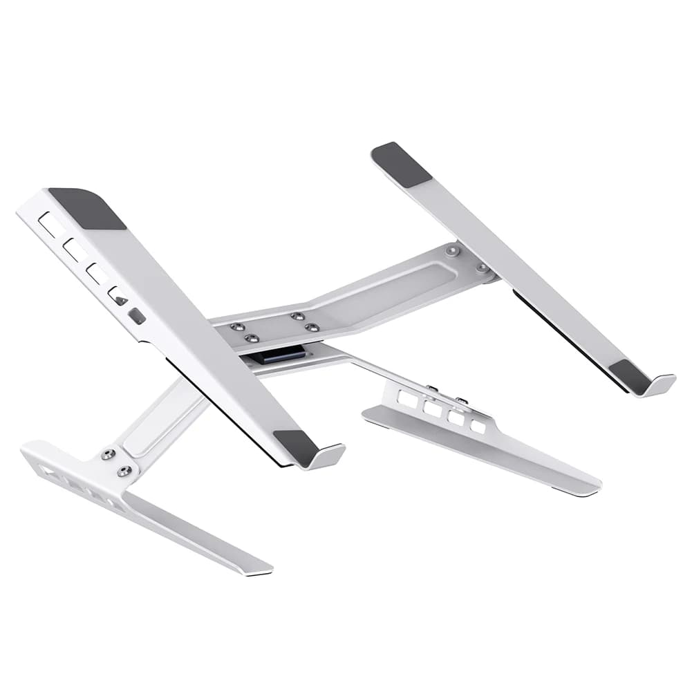 Supporto per Laptop in Acciaio al Carbonio, Stand Portatile per Computer e Tablet, Compatibile con MacBook, HP, Dell, Lenovo e Laptop da 12-18 Pollici