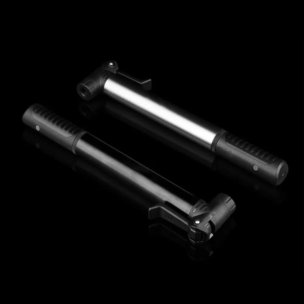Portable Bike Pump Mini Aluminum Alloy, Plastic Cycling Pump Black with Frame Mounting Bracket Mountain Bike Pump