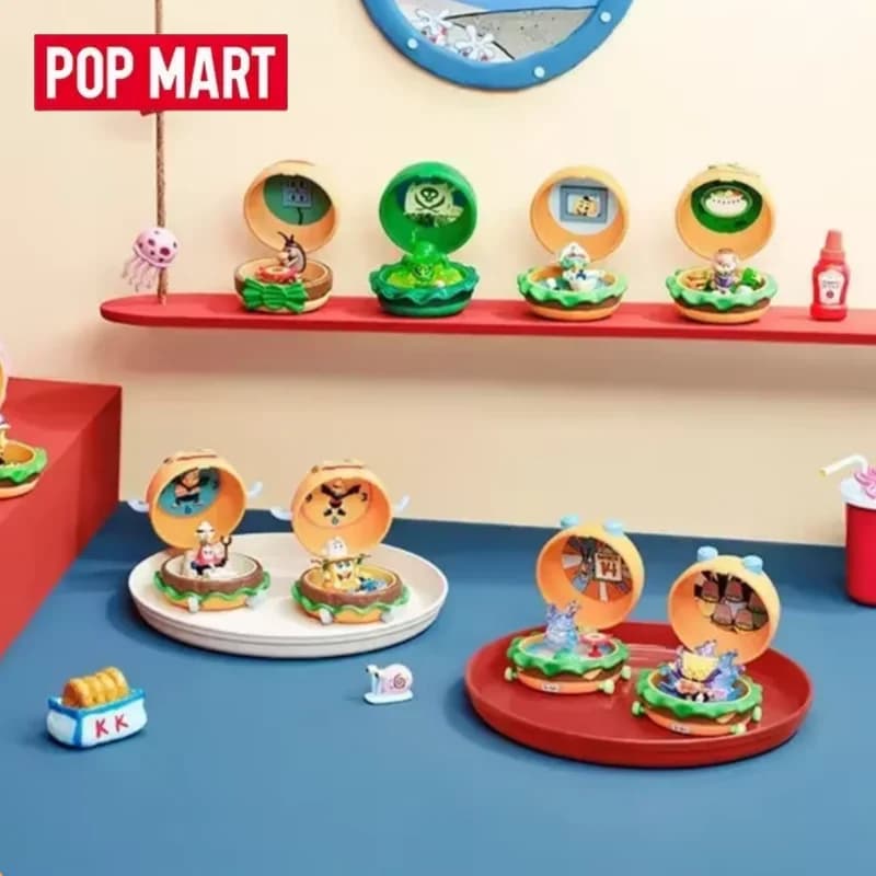 POP MART SpongeBob Krabby Patty Bestsellers Series - Mystery Box Originale, Blind Box, Sacchetto a Sorpresa, Giocattolo, Bambola, Ornamenti da Scrivania, Collezione