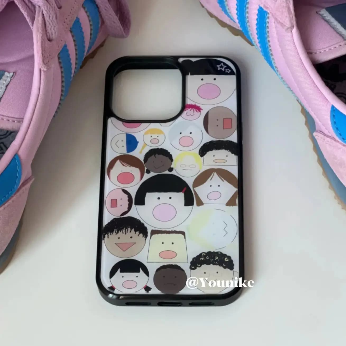 Korean Cartoon Ins Cute Big Head Doll Custom Phone Case Kawaii for iPhone 17 Air 16 15 14 13 12 11 Pro Max Plus Y2K Cover