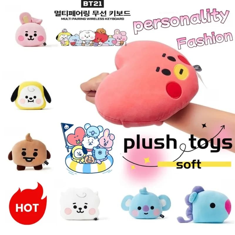 Face Shape Bearing BT21, Cute Car Bearing Custom and Creative, Doll Shape Head, Birthday Gift for Friends