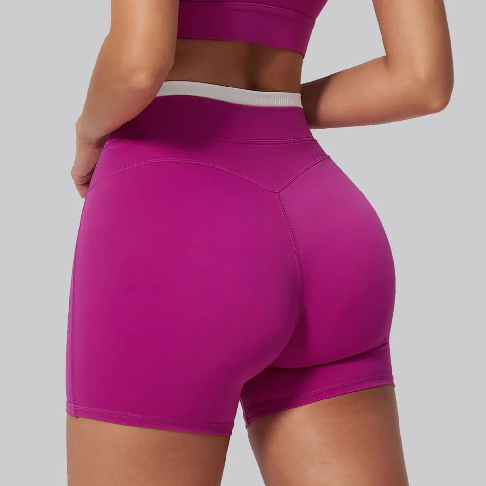 Leggings a Costine da Donna, Pantaloncini Sportivi a Vita Alta, Pantaloncini Yoga Slim Fit Effetto Push-Up, Pantaloncini da Ciclismo ad Alta Elasticità per Palestra e Corsa, Pantaloni Yoga