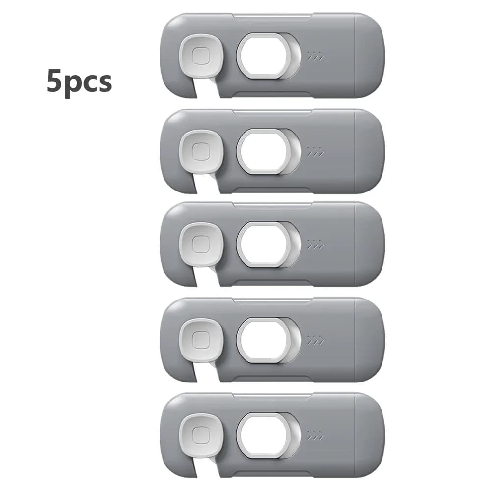 5Pcs Safety Locks Anti-Pinch Cabinet Drawer Wardrobe Refrigerator Toilet Trash Can Locks for Childproofing Home Use