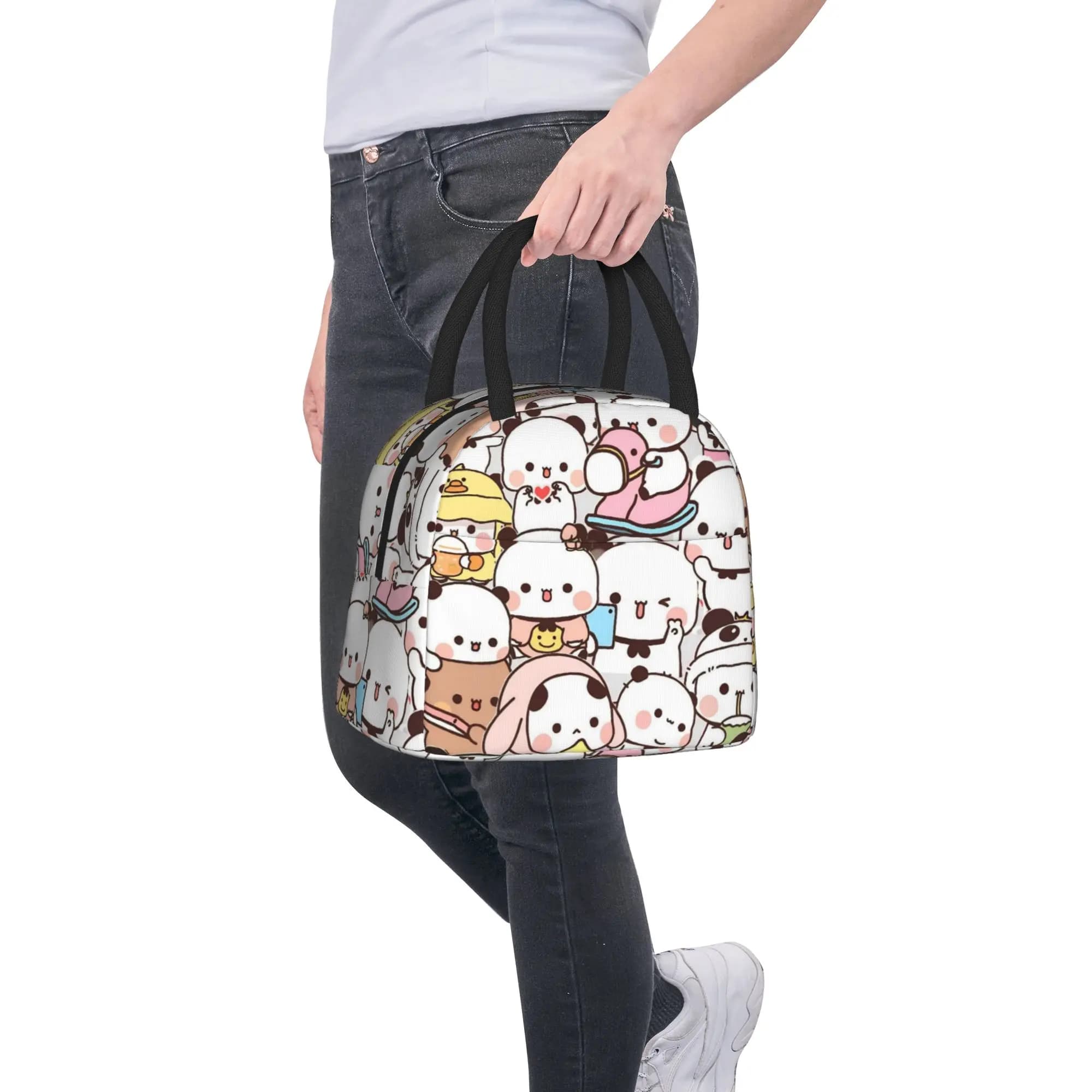 Borsa Termica per Pranzo Cartoon Bubu Dudu, Borsa Isolante Riutilizzabile Impermeabile per Uomini, Donne, Studenti e Picnic