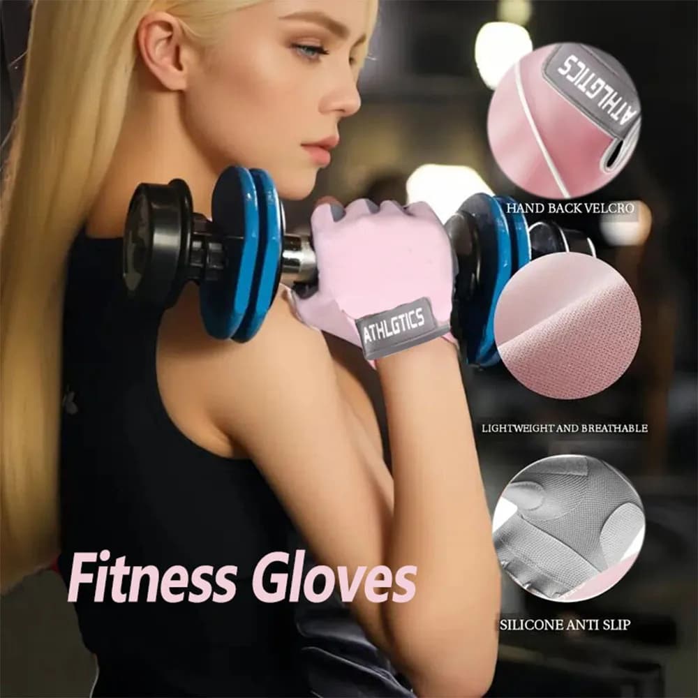 1 pair of breathable cycling gloves gym gloves for men training women gloves without fingers for weight lifting exercise exercise fitness