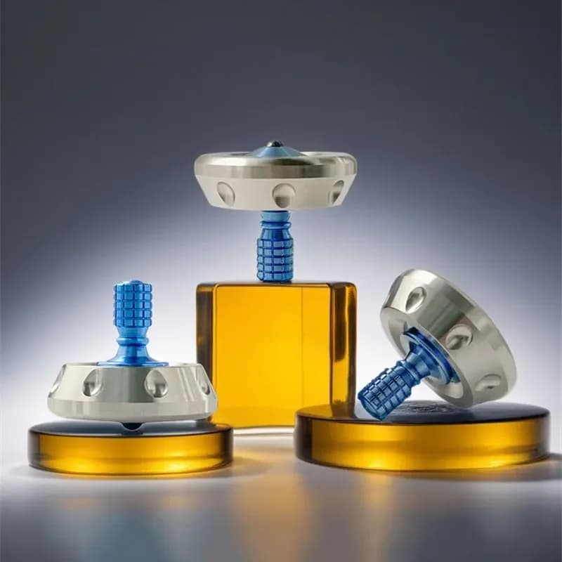 Trottola in Metallo Fidget Spinner Manuale EDC Giocattolo Antistress per Adulti e Bambini (Senza Base)