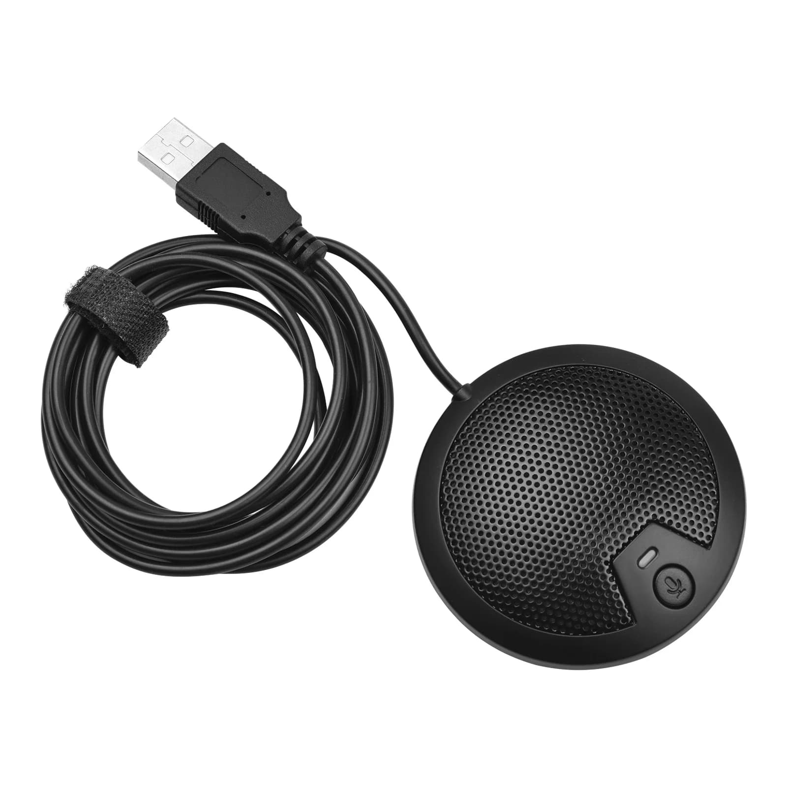 Microfono a Condensatore USB da Scrivania 360 ° Microfono omnidirezionale con cavo da 2 m per videoconferenze su computer, didattica online, giochi