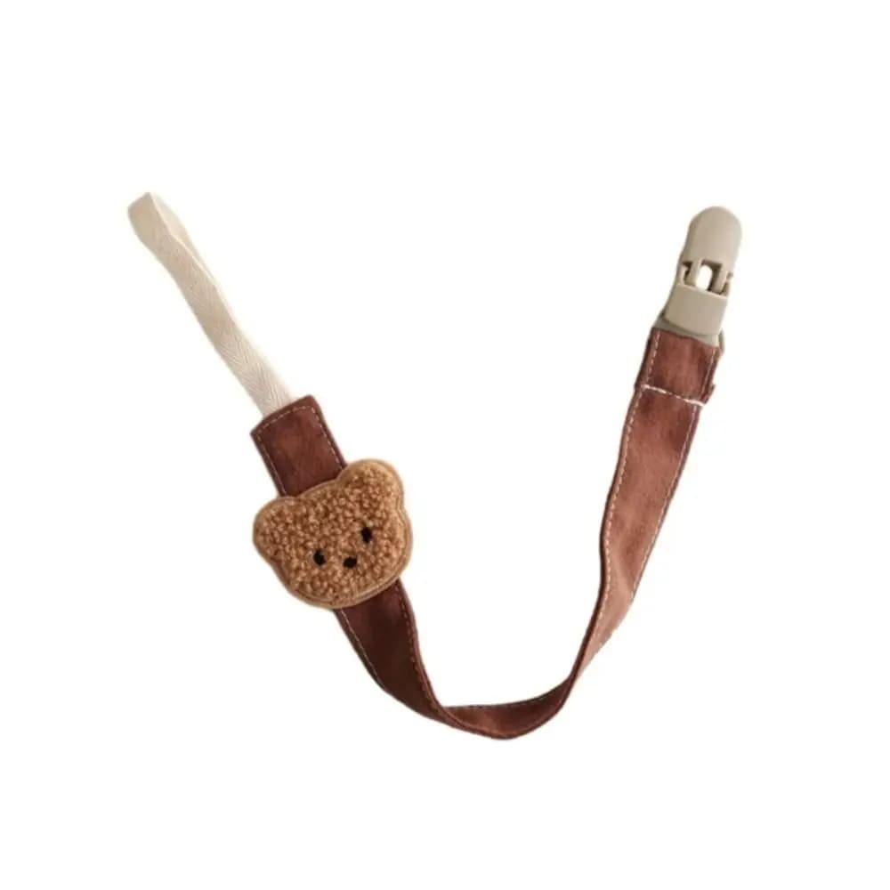 Anti-perso ricamo panno per bambini ciuccio catena reticolo orso porta succhietto clip per ciuccio clip porta capezzoli regolabili per bambini