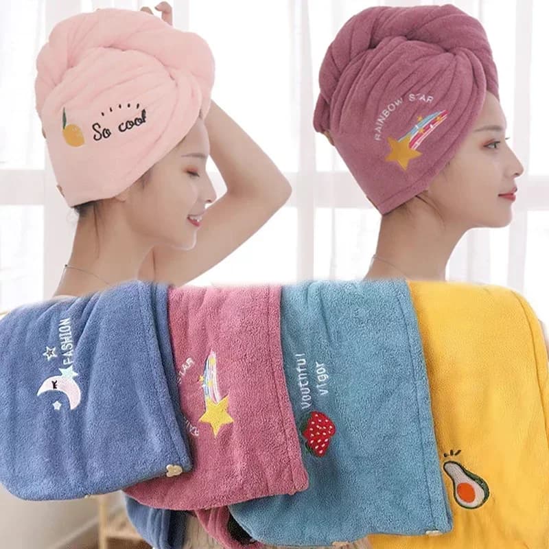 Women's Towel in Soft Microfiber Shower Head Towel Swimwear for Women's Hair Towel Soft Fast towel for girl towel with woman turban