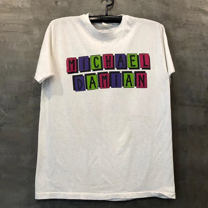 Michael Dan Letter Hiphop Short Sleeve T-Shirt Unisex Youth Cotton Summer Fashion round Neck Print Tee for Teens