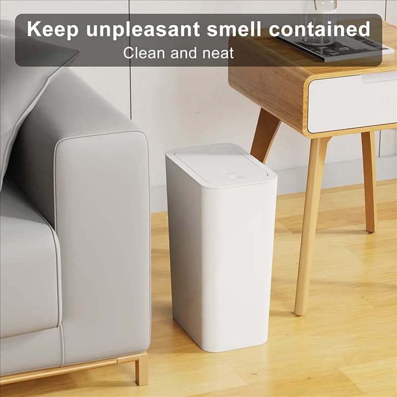 KEKA Confezione da 3 pattumiera piccola da 2,6 galloni/10 litri con coperchio, pattumiera con coperchio, cestino per rifiuti per bagno, cucina, camera da letto