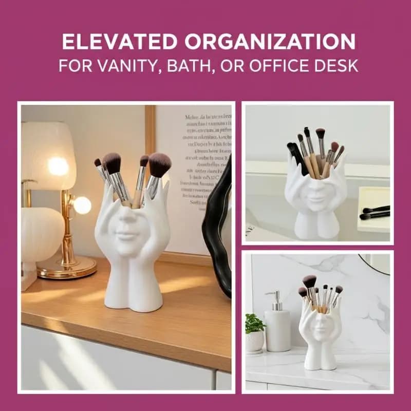 1 piece Human Body Shaped Vinyl Holders, Creative Office Organizers, Multifunctional Makeup Brushes Door