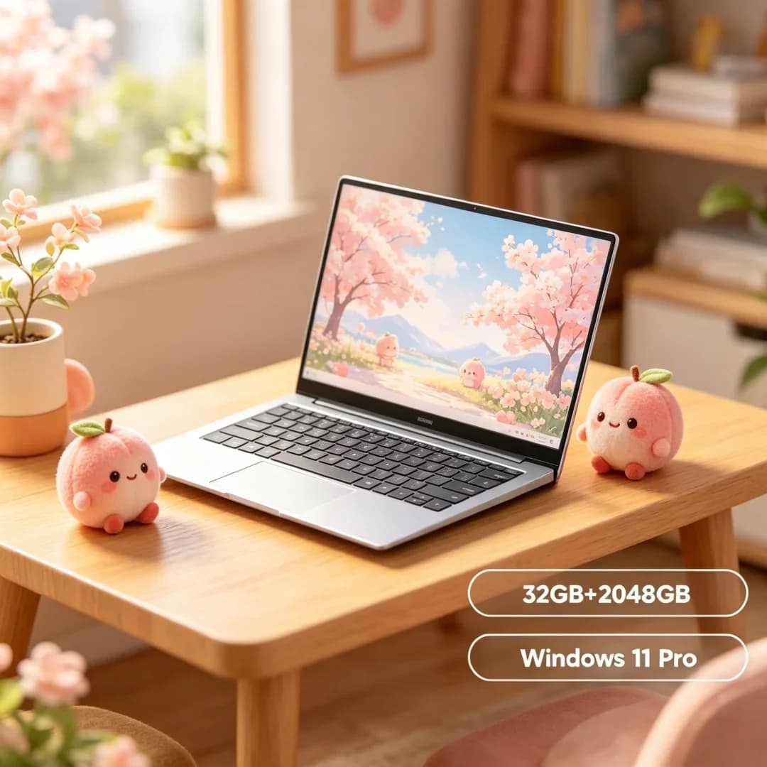 Splendido Laptop 2026 Elegante e Ultra Sottile da 15.6" con Intel Core I7‑8650U, Windows 11 Pro, 32GB RAM, 2TB SSD M.2 – Perfetto
