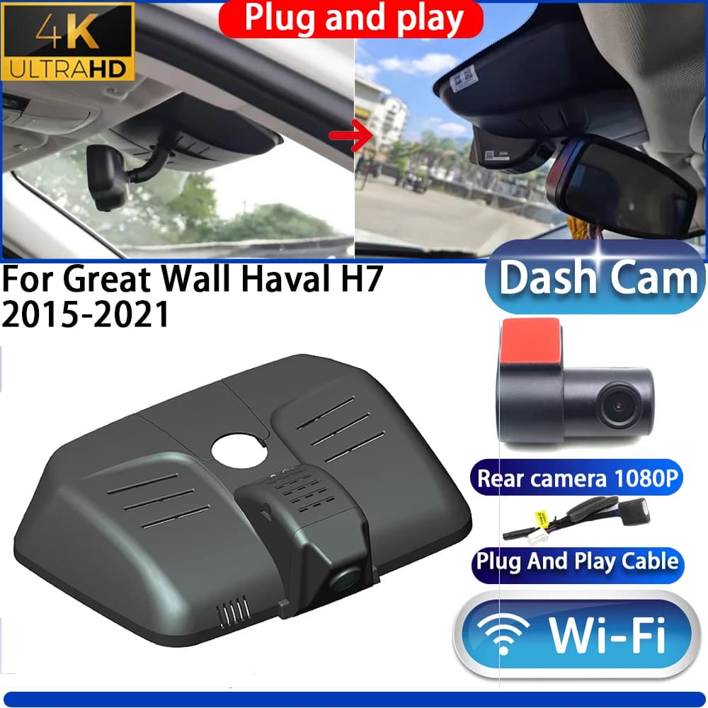 HighCity for Great Wall Haval H7 2015-2021 Dash Cam Camera DVR 4K UHD 2160P Night Vision WiFi Plug and Play Video Recorder