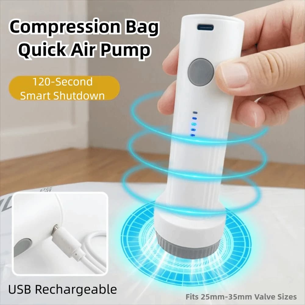 Nuova Pompa Elettrica Ricaricabile a Vuoto, Silenziosa e Portatile, Mini Pompa Leggera per Sacchetti Sottovuoto, Pompa ad Aria Compressa da Viaggio