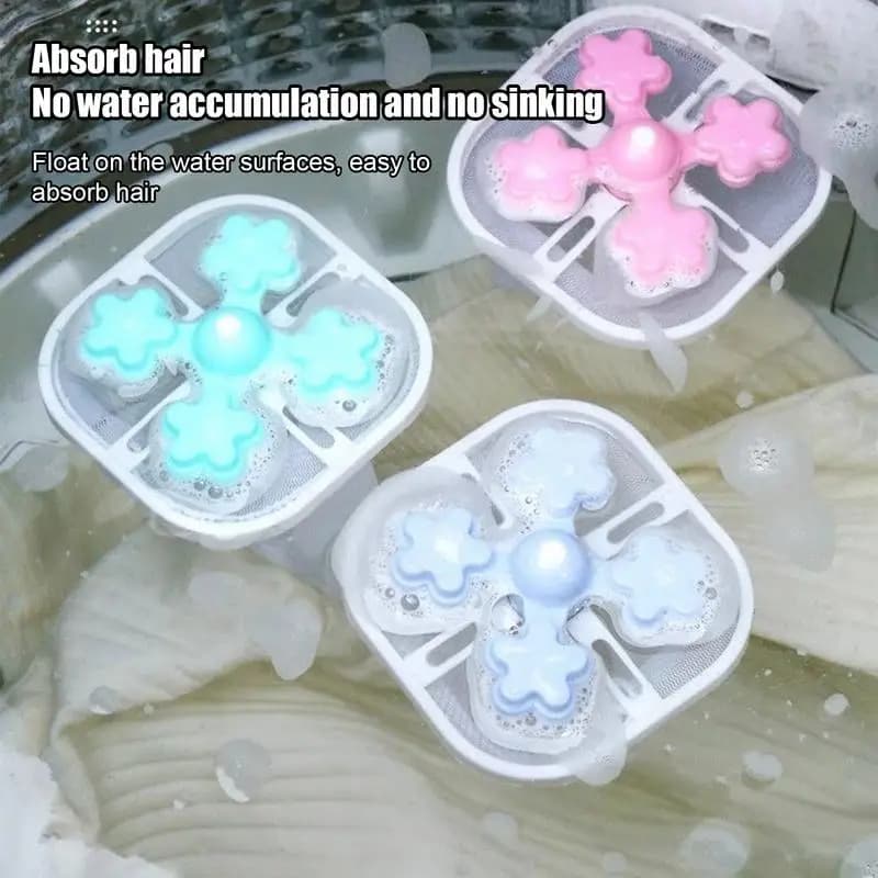 Washing Machine Hair removal Catcher Filter Mesh housing Cleaning balls Collector of dirty fibers Floating discs for laundry balls