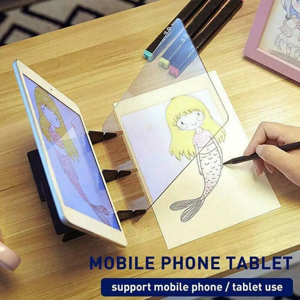 Tavolo da disegno ottico portatile con schermo di proiezione Strumento di copia imitazione per tablet mobile Proiezione chiara Facile