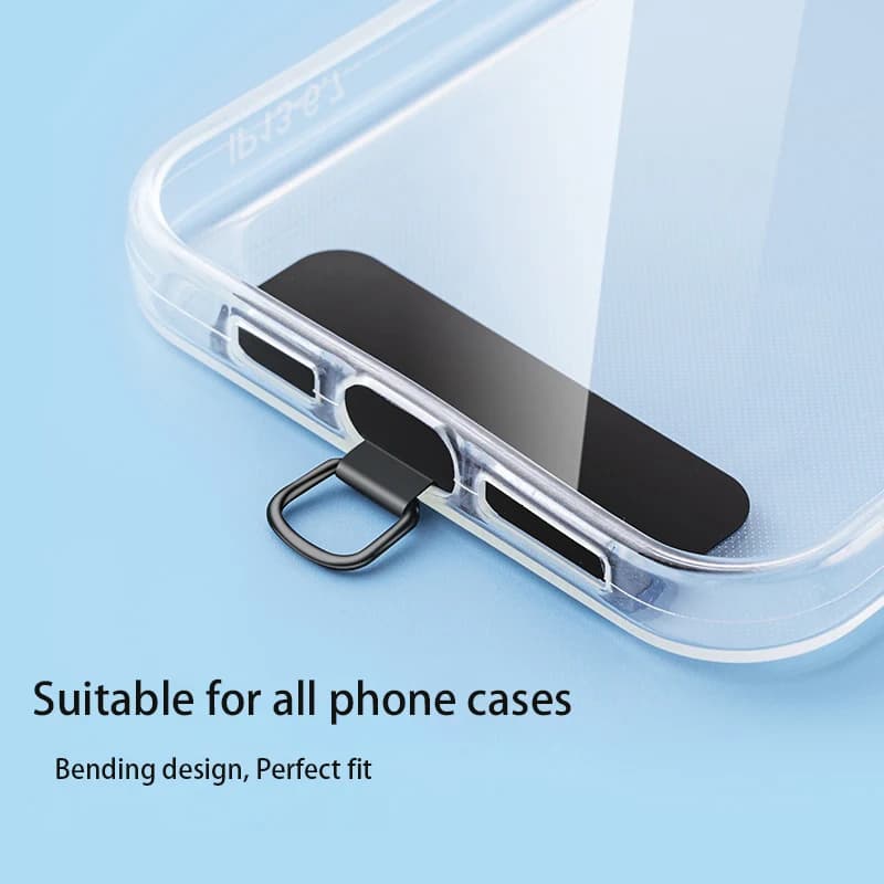 0.17mm superthin 304 cordino per telefono in acciaio inossidabile guarnizione per carta cinturini per cavo da polso patch tether pad clip per collo staccabile