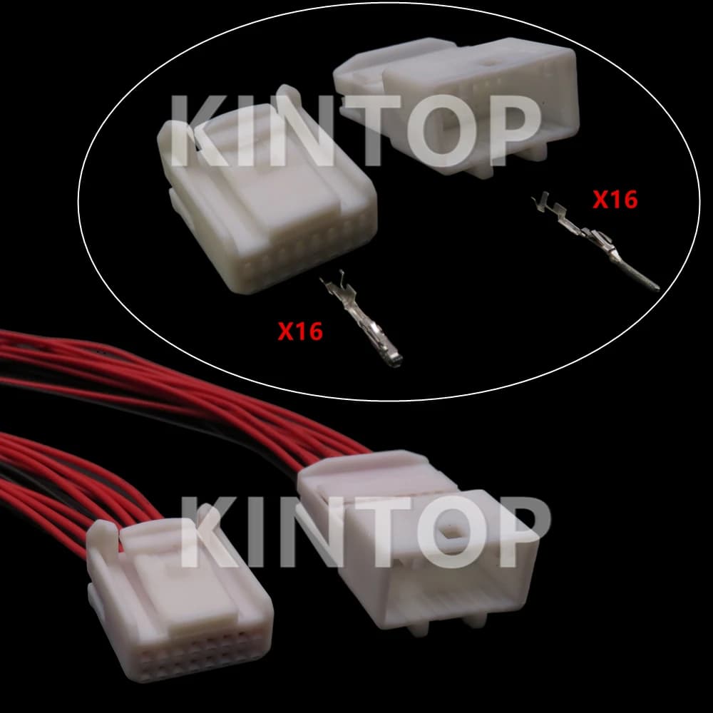1 Set 16 pin connettore per cavo Audio a bassa corrente per auto 1473410-1 1318386-1 1473796-1 presa non sigillata per navigazione auto