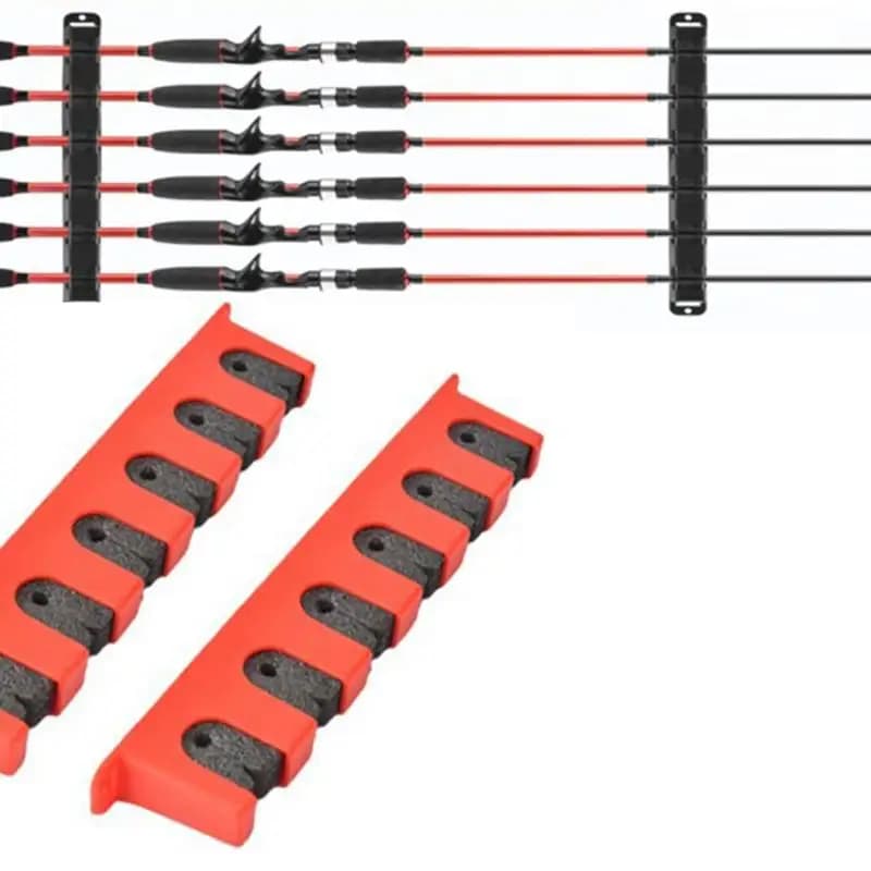 1pcs Fishing Rod Tools Vertical Display Stand Fishing Rod Holder Wall Hanging Fish Pole Rack
