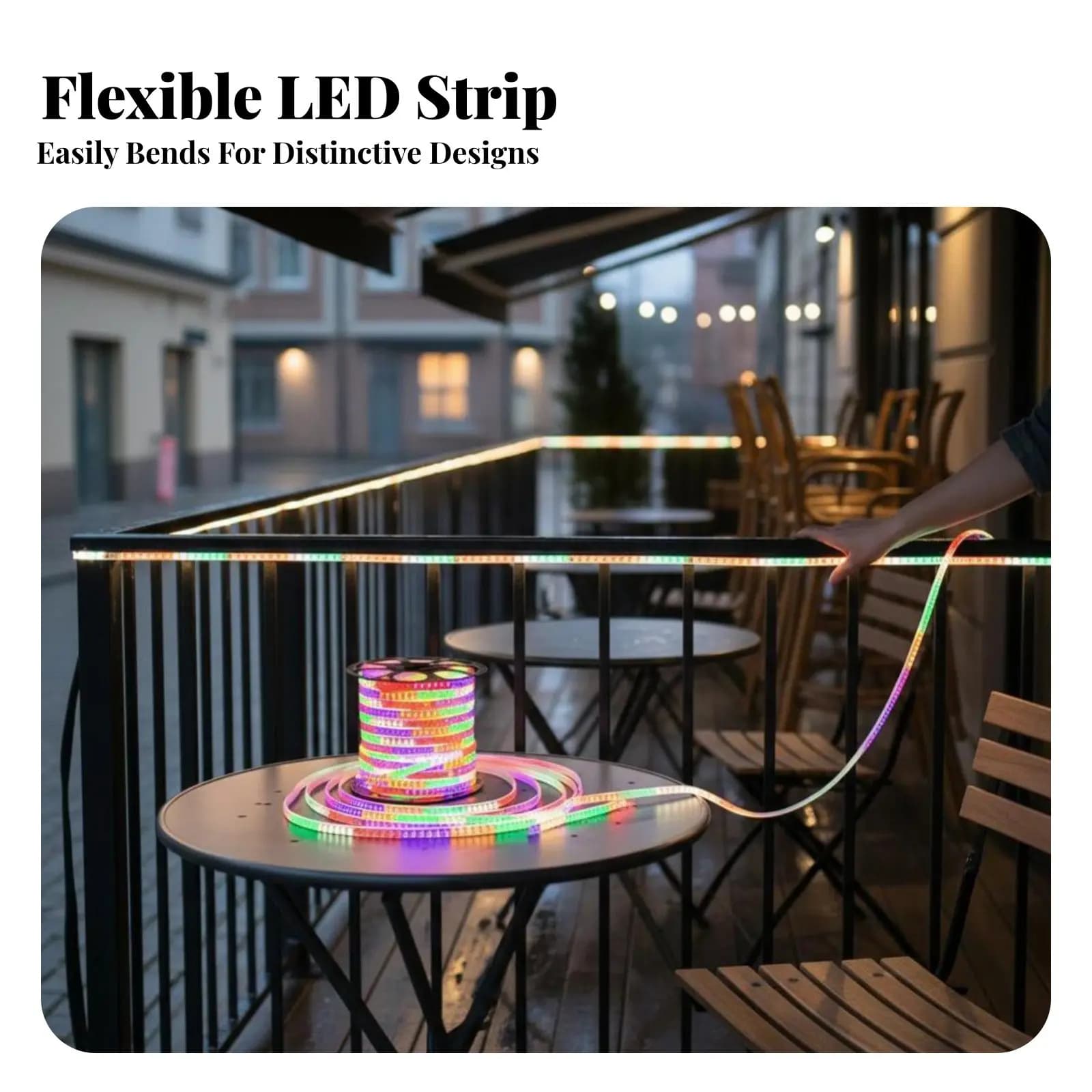 Striscia LED, Effetto Scritta Scorrevole, Luce Fluente, 2835 Alta Potenza, Impermeabile, Striscia Decorativa per Esterni