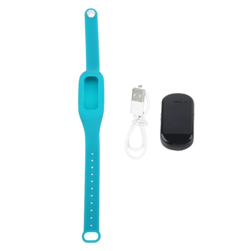 Braccialetto Intelligente Anti-Russamento con Ricarica USB, Dispositivo Anti-Russamento Regolabile (Verde Blu) Verde Blu