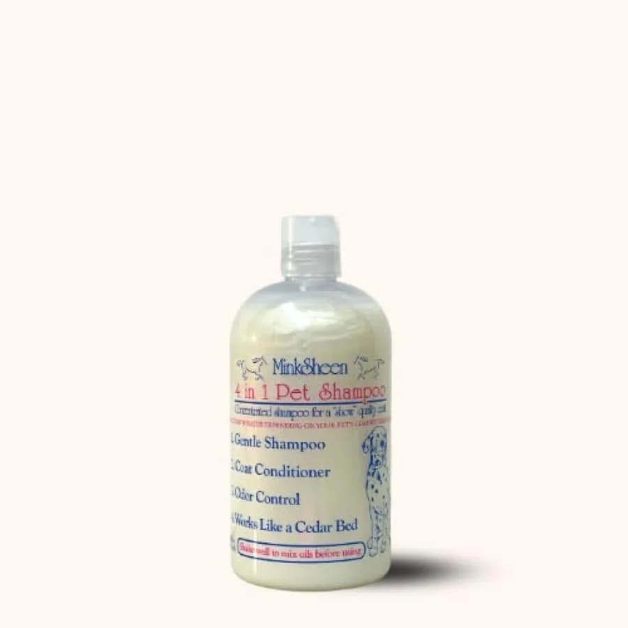 Shampoo e Balsamo per Cani Minksheen, Concentrato 16 oz, Produce fino a un Gallone di Shampoo Pronto all'Uso, Naturale contro il Prurito