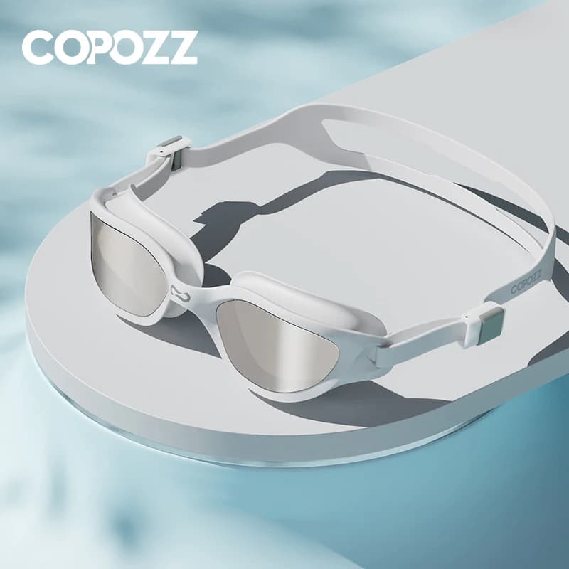 COPOZZ Adjustable Swimwear Professional Silicone Swimwear Anti-fog with UV protection, comfortable and with clear vision, for adults