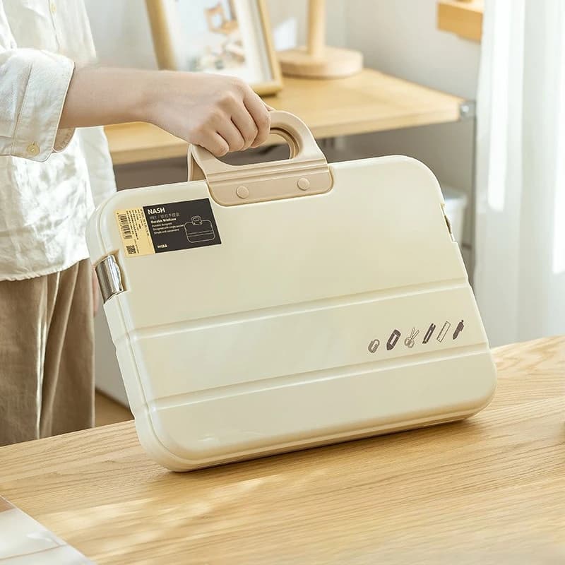 Handheld A4 Expanding File Folder Document Storage Bag Test Paper Organizer Office School Stationery Accessories
