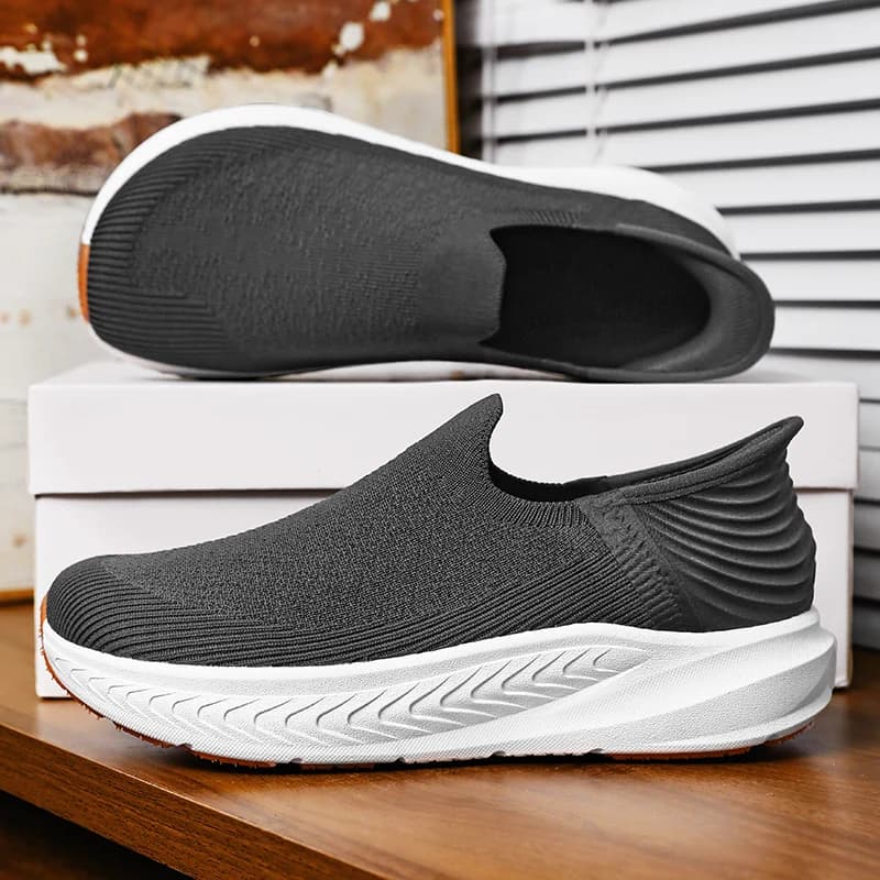 Men's Slip ins Barefoot Shoes Plus Size Wide Toe Box Zero Drop Non-slip Walking Sneakers Breathable Outdoor Hiking Running