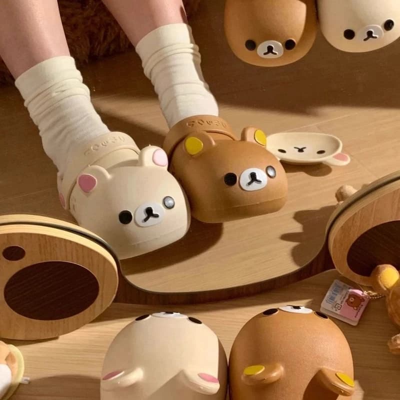Sandali Cartoon Rilakkuma, Scarpe Estive Antiscivolo e Anti-Odore in PVC, Regalo per Ragazze