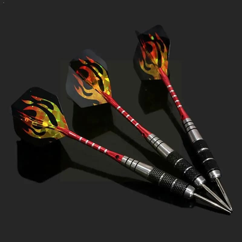 Set di 3 Freccette Professionali con Punta in Acciaio al Tungsteno, Aste in Acciaio e Punte da 22g per Freccette Sportive O7Q8