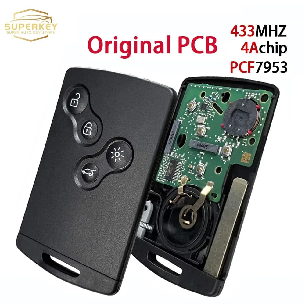 SUPERKEY P/N 285971998R PCB originale per Renault Clio IV Captur 2009 - 2017 PCF7953M 4A Chip 433 MHZ Keyless Smart Card Chiave per auto