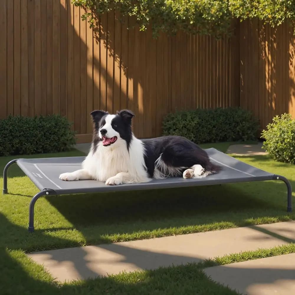 Letto per cani rialzato per esterni Cane di grandi dimensioni, lettino rialzato portatile per interni ed esterni Letto per amaca per animali domestici con piedini antiscivolo,