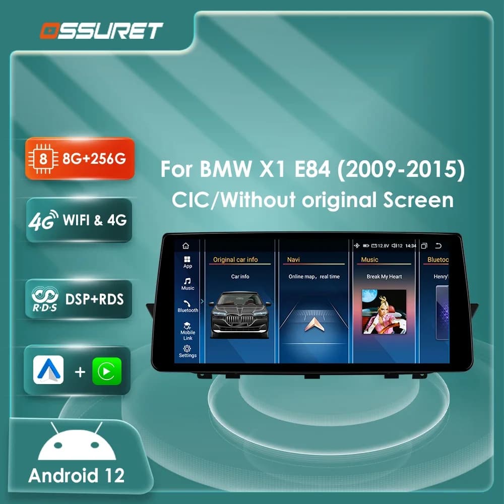 10.25 "Android Autoradio Per BMW X1 E84 2009-2015 CIC/senza Schermo Originale Lettore Video Multimediale 2din Carplay 4G GPS Stereo