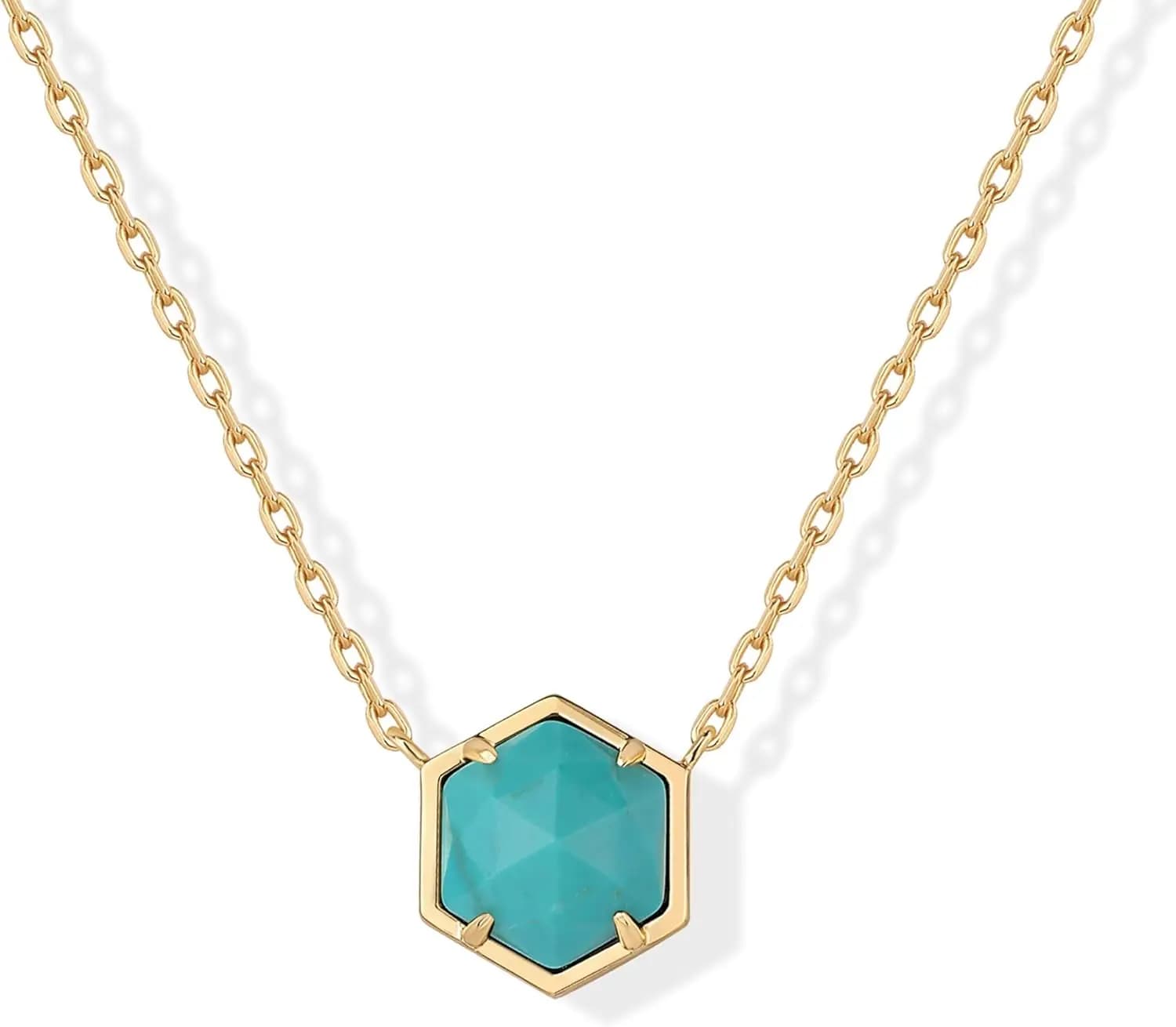 Collana con Ciondolo in Pietra Preziosa Placcata Oro 14K | Collane a Catena Sottile per Donne | Ametista, Onice, Verde