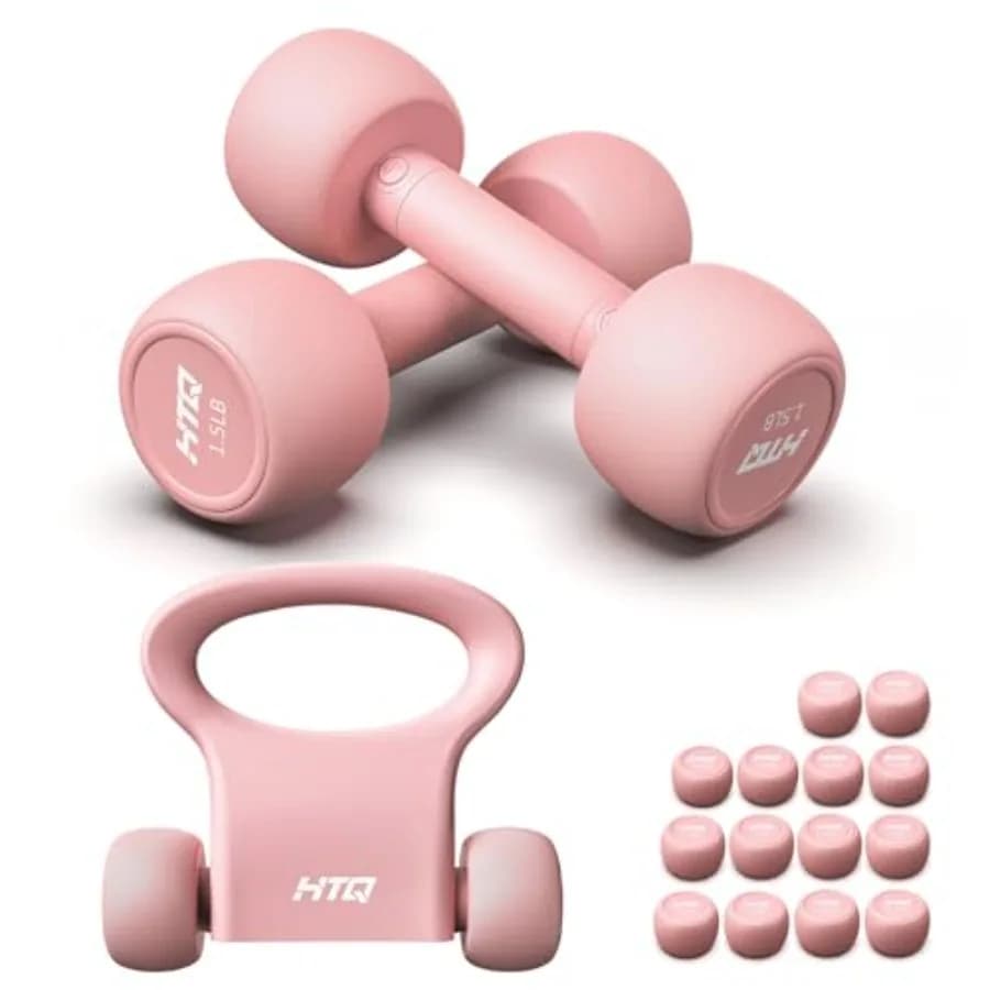 Set di manubri regolabili 5 in 1 per uso domestico, utilizzabili come bilanciere, kettlebell, corda per saltare, pesi da polso, banda di resistenza, nero, compatto, D