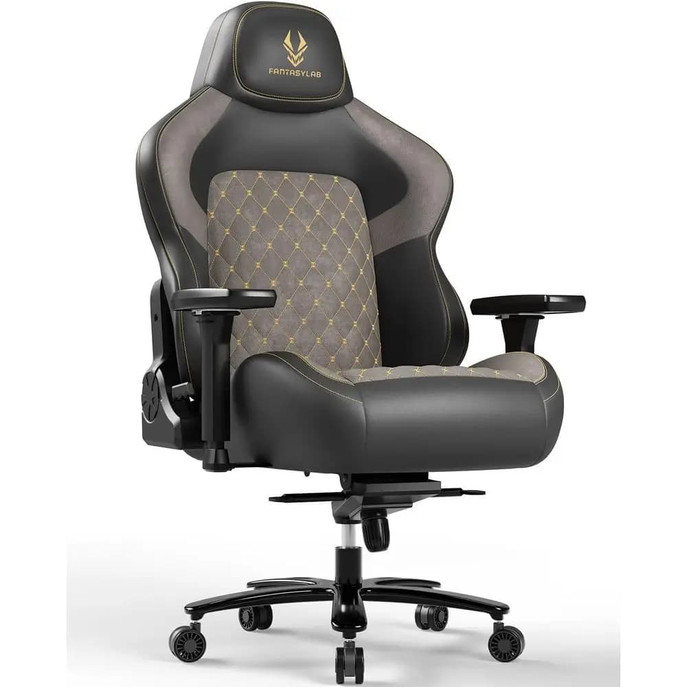 Big and Tall Gaming Chair 440LBS Heavy Duty High-Back Computer Chair with Memory Foam Lumbar Support, 4D Adjustable Armrests, Me
