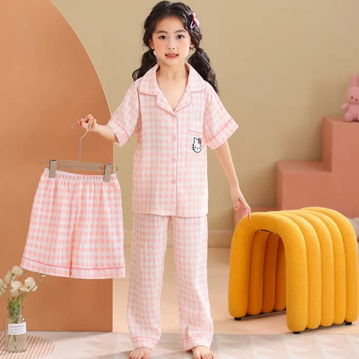 Set Pigiama 3 Pezzi per Adolescenti, Nuovo Design Anime Carino in Cotone, Maglietta a Maniche Corte e Pantaloncini, Abbigliamento Comodo con Stampa Cartoon Pochacco
