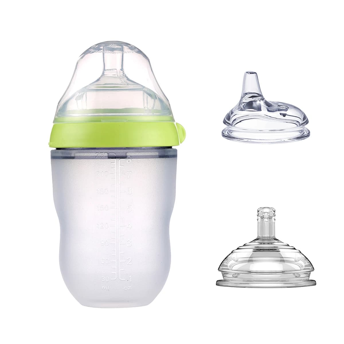 Tetina di alimentazione sostitutiva per biberon in silicone per bambini, deformazione della tettarella a flusso variabile, capezzolo per tazza per bere per Comotomo