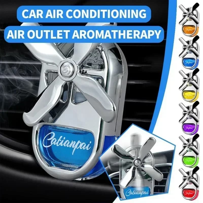 Deodorant for Auto with Rotating propeller - Long-lasting fragrance with Vegetal Essential Oils, Car Interior Decoration
