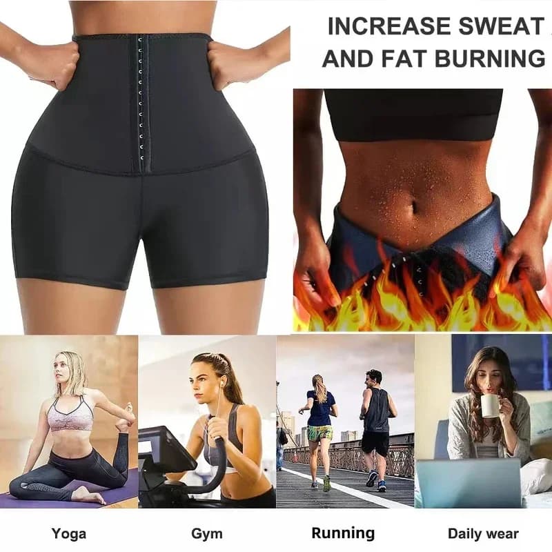Pantaloni sauna modellanti a vita alta per dimagrimento e bruciare i grassi, pantaloni modellanti per sudorazione.