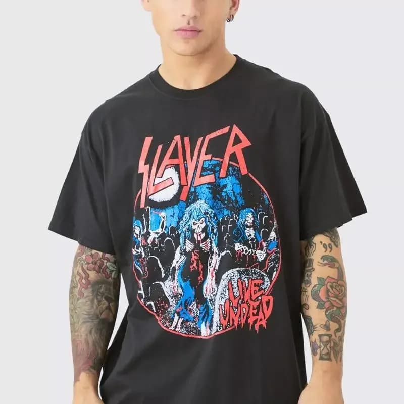 Slayer Live Undead T Shirt Classic Metal Band Size S to 5XL