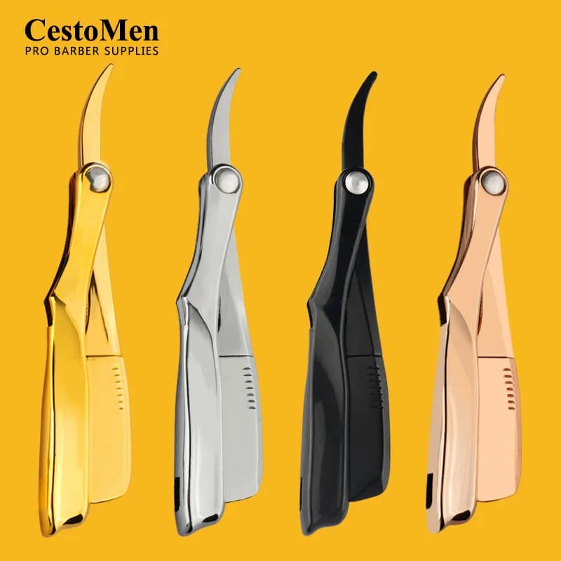 Manual Shaving Razor for Satin Hair Foldable Satin Shaving Tool (without shaving slice) for barber accessories for salons