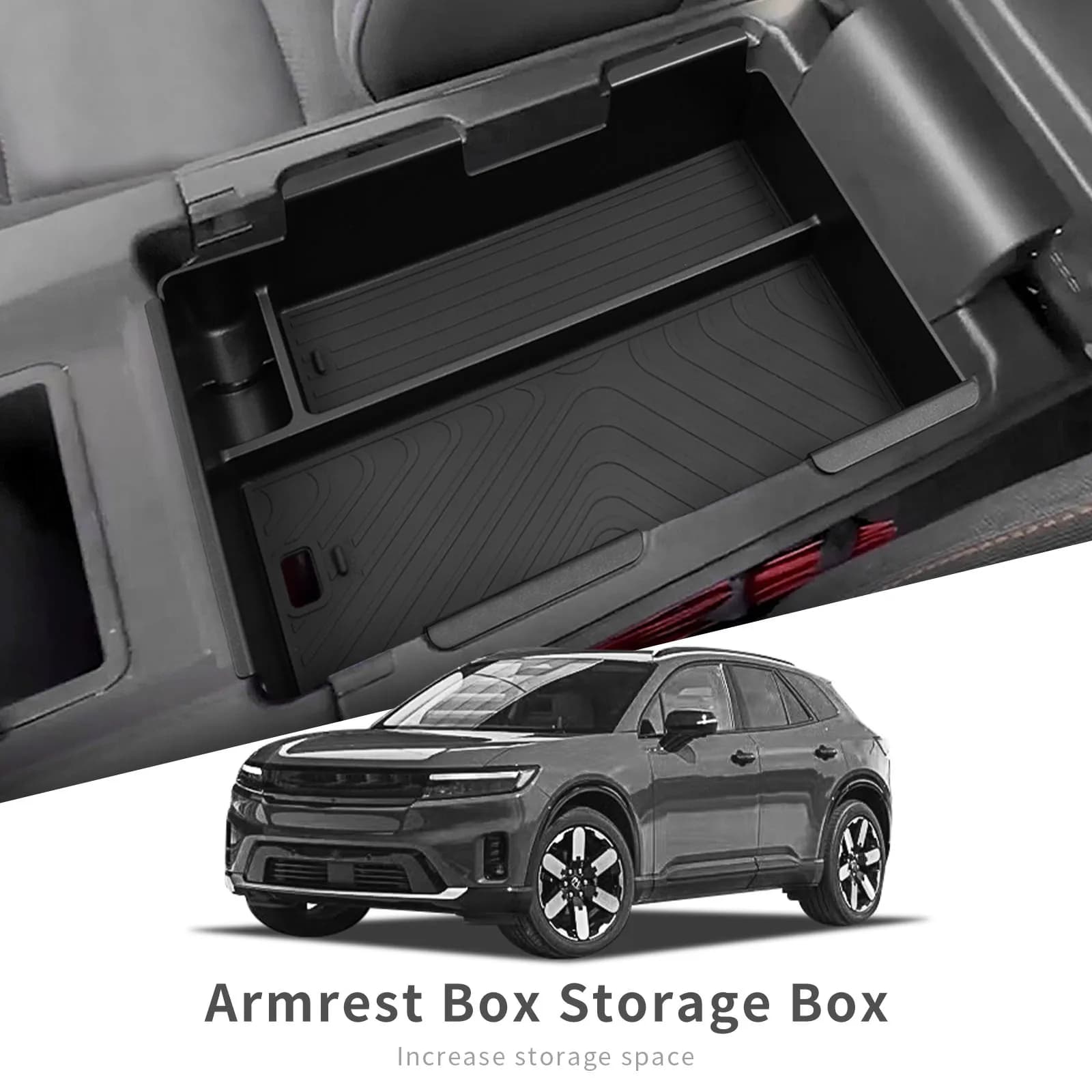 Per Honda Prologue/Acura ZDX 2024 2025 Console centrale Bracciolo Scatola di immagazzinaggio Vassoio Organizer Accessori interni auto Nero