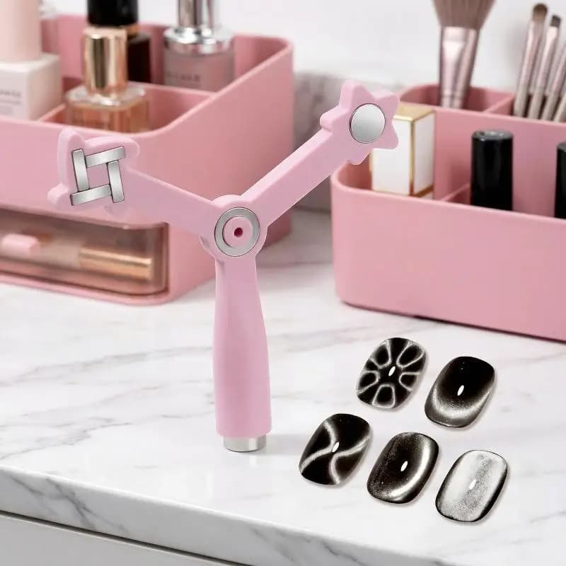 Strumento magnetico 4 in 1 a forma di triangolo per effetto occhio di gatto, per smalto gel UV, nail art, manicure, penna per disegno.