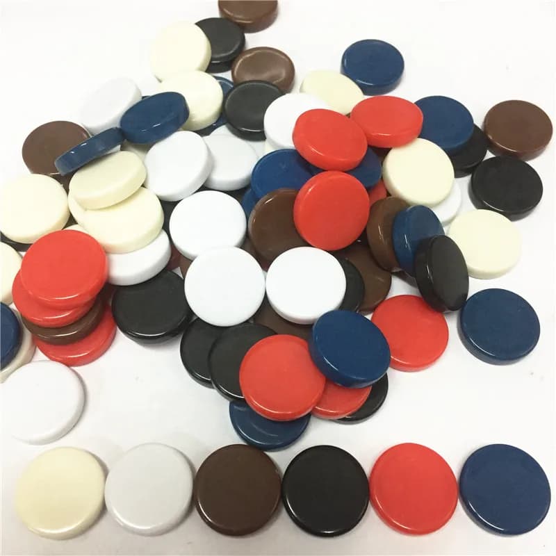 15 Pz/set 20mm Nuovo Backgammon pezzo Dadi Vuoto Lucido Chip Monete Pawn accessori per scacchi